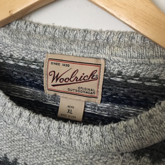 ❌Vintage Gray And green woolrich fair isle sweater - Picture 4 of 4